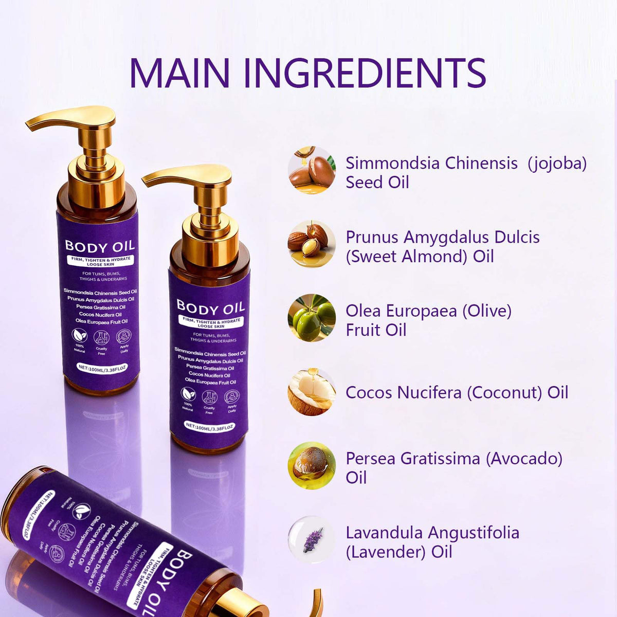 LJOQM label close-up showing ingredient list and cold-pressed quality