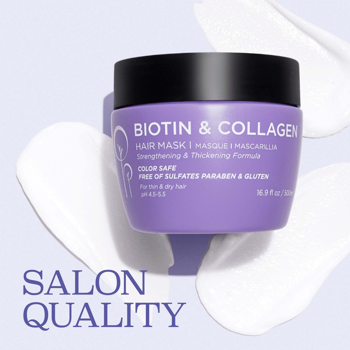 L LUSETA being applied to damp hair demonstrating smooth detangling benefit