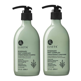 L LUSETA front packaging of rosemary mint duo showing bottles and benefits