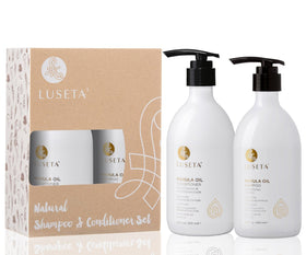L LUSETA side label details highlighting ingredients and product benefits