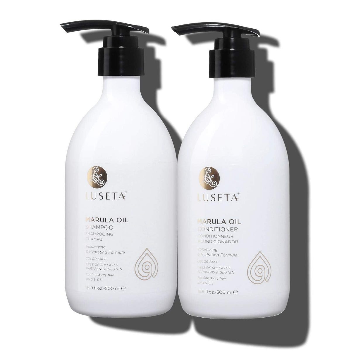 L LUSETA front packaging showing both 16 fl oz bottles and brand clarity