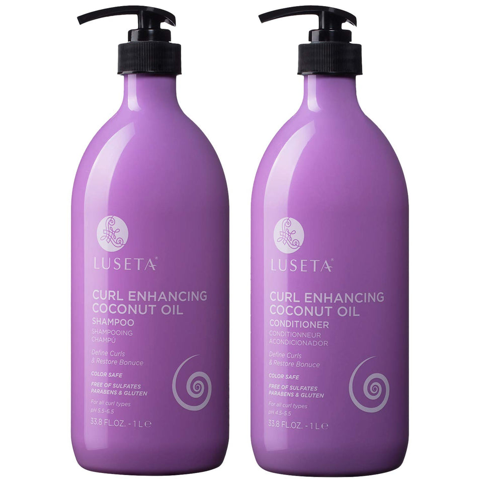 L LUSETA front packaging showing shampoo and conditioner for defined curls