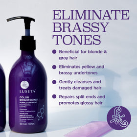 L LUSETA pump and label close-up highlighting instructions and gentle formula benefit