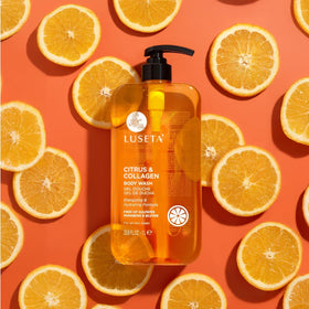 L LUSETA creamy foam texture on hand demonstrating gentle, hydrating lather