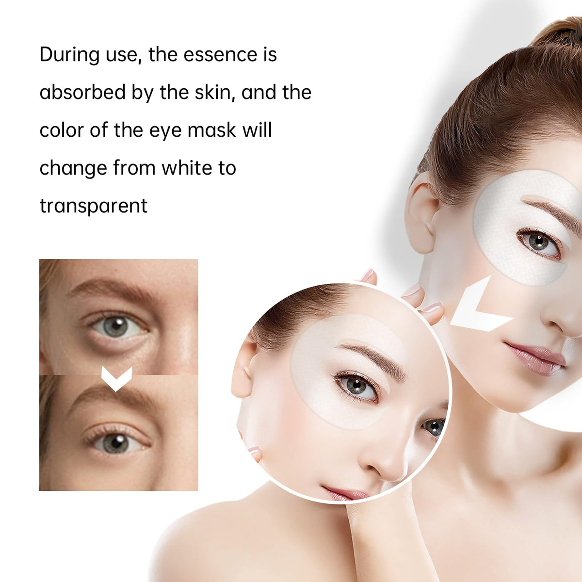 LLVYUO product label listing retinol, caffeine, collagen and hyaluronic benefits