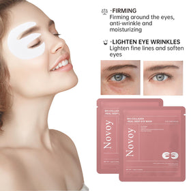 LLVYUO Novoy close-up of patch texture showing hydrolyzed collagen infusion