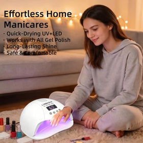 LOBBKSHA lamp setup used as a pedicure foot rest for versatile use