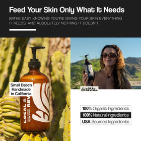 Local Revival creamy pour texture forming lather for moisturizing clean feeling