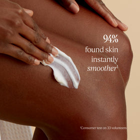 L'OCCITANE pouring lotion from open cap showing easy application benefit