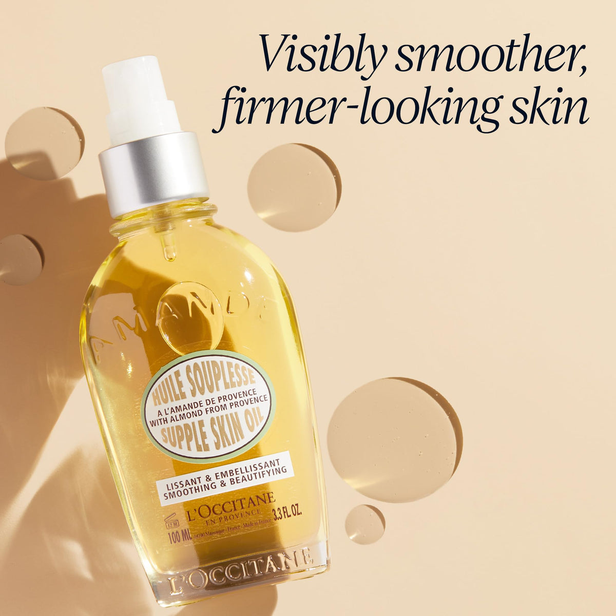 L'Occitane pump detail highlighting easy dispensing and mess-free use