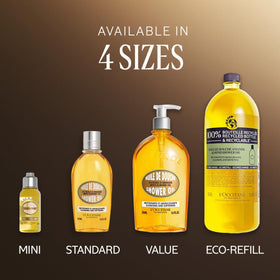 L'OCCITANE bottle in bathroom lifestyle scene evoking comforting ritual