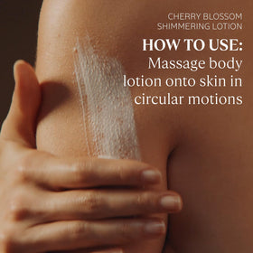 L'OCCITANE applied on arm in lifestyle scene highlighting hydrated glow