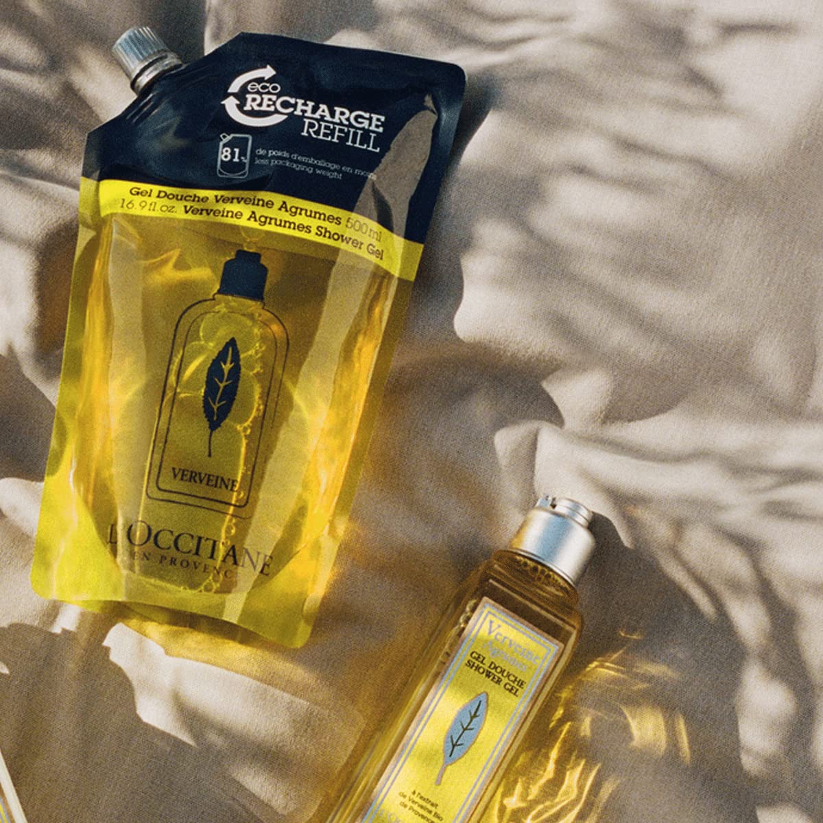 L'OCCITANE gel lather close-up showing gentle foam and cleansing benefit