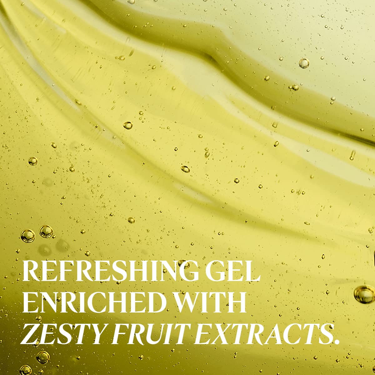 L'OCCITANE pouch pouring gel into a bottle for easy refill benefit