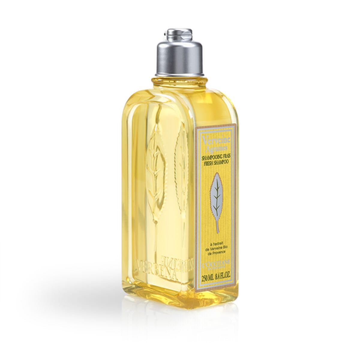 L'Occitane pump and label detail emphasizing brand and easy dispensing benefit