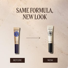 L'Occitane close-up glass bottle and brush applicator offering precise application benefit