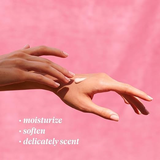 L'OCCITANE rose-scented tube label highlighting floral fragrance and moisturization