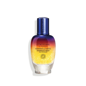 L'Occitane Immortelle front packaging showing product and benefit of overnight radiance