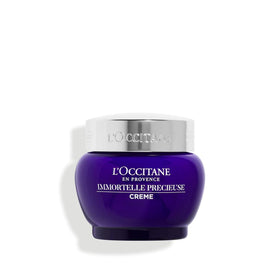 L'OCCITANE jar front view showing elegant packaging and premium benefit