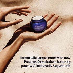 L'OCCITANE cream on bathroom counter in routine setting promoting daily use