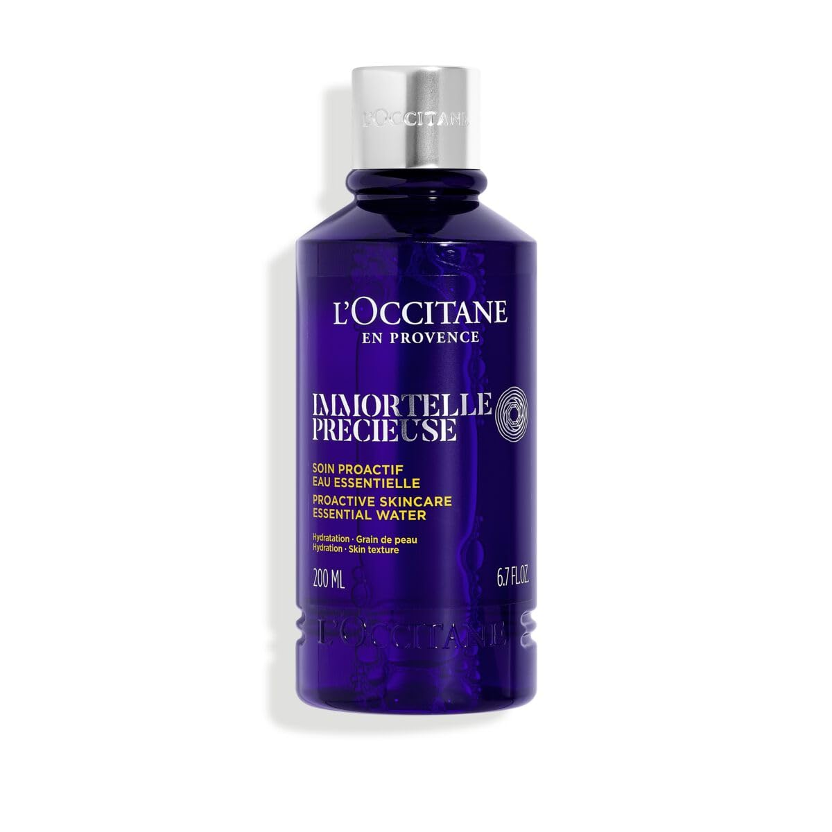 L'Occitane Immortelle front bottle view showing elegant packaging and brand prestige