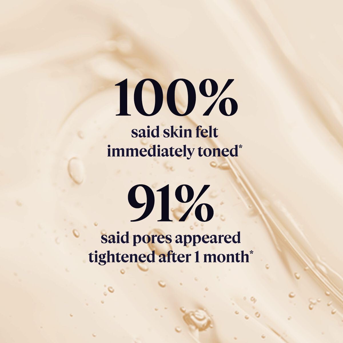 L'Occitane liquid texture pouring to show lightweight feel and easy absorption