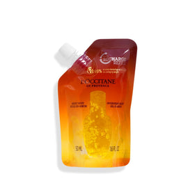 L'OCCITANE refill front packaging showing sustainable option and clear branding