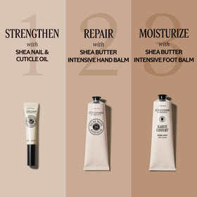 L'OCCITANE before and after feet comparison showing smoother skin benefit: visual results