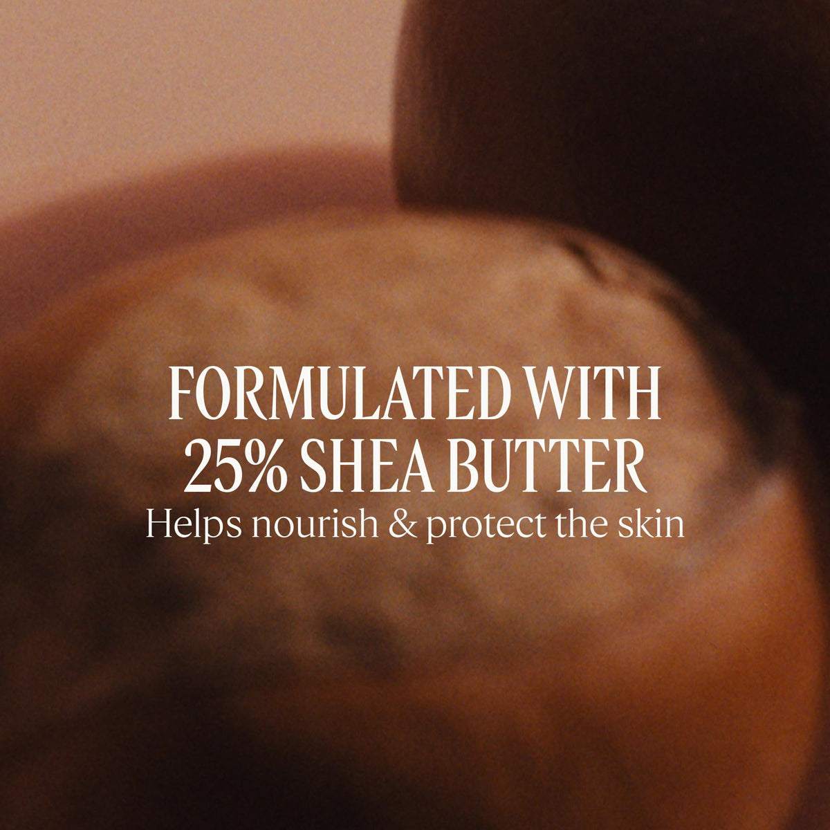 L'OCCITANE shea butter ingredient scooped on spoon benefit: highlights rich nourishing source