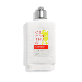 L'OCCITANE front bottle view showing label and elegant packaging benefit: recognizable gift-ready presentation