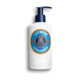 L'Occitane front bottle showing label and volume, conveys rich hydration