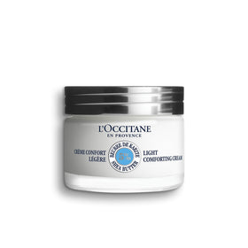 L'OCCITANE front jar view showing product label and compact design benefits hydration