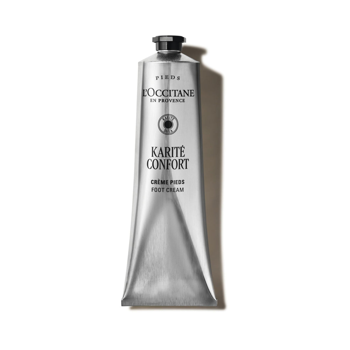 L'OCCITANE front tube showing product branding and benefit