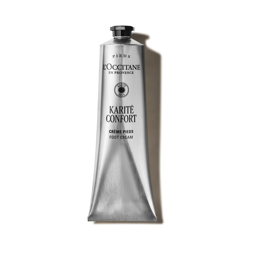 L'OCCITANE front tube showing product branding and benefit