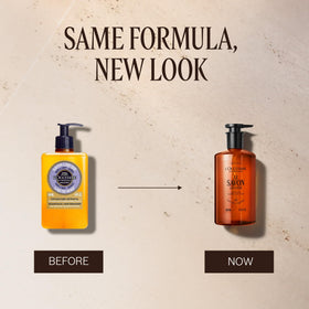 L'OCCITANE pump closeup allowing easy one-handed dispensing benefit