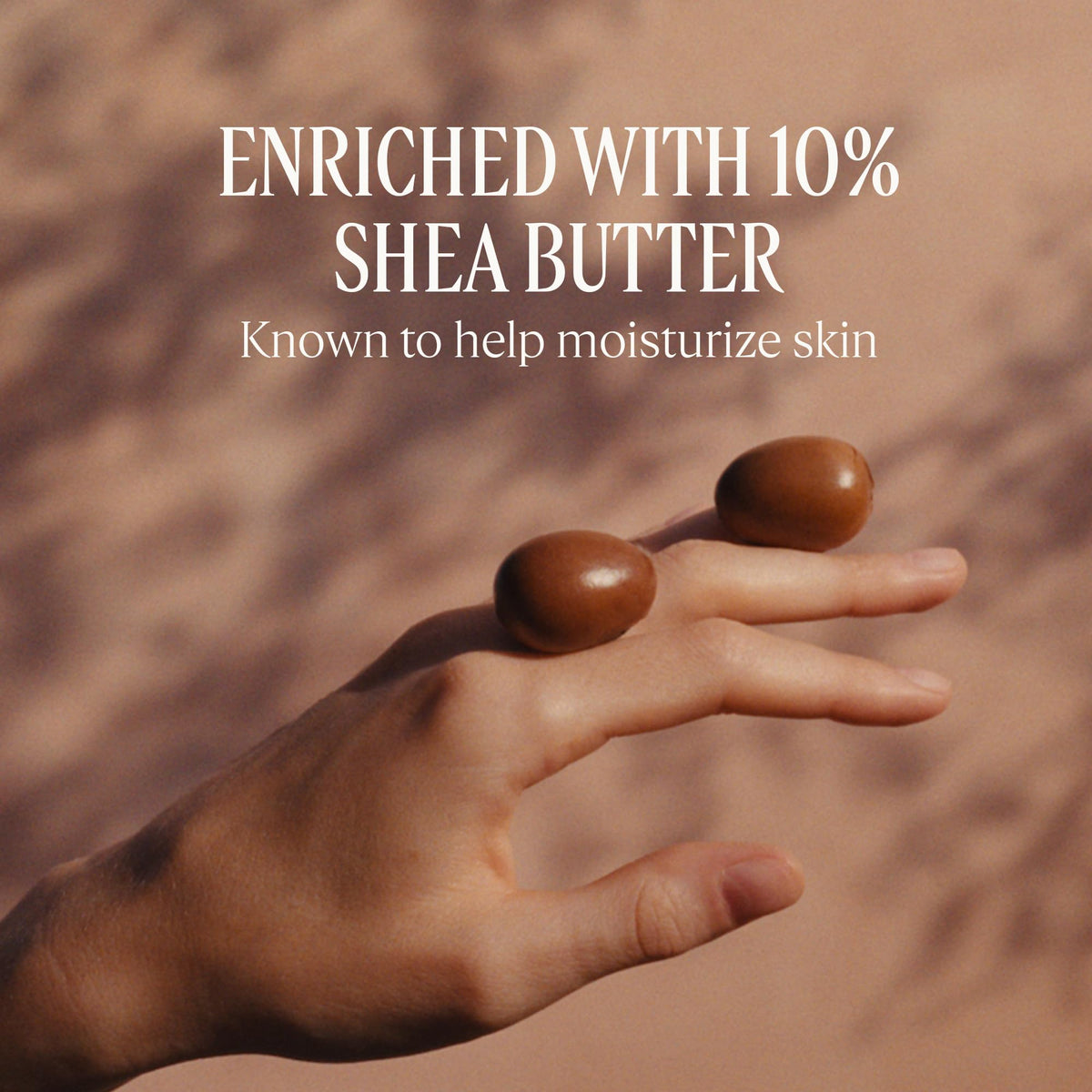 L'Occitane shea scrub applied to hands demonstrating fast exfoliation and softened skin