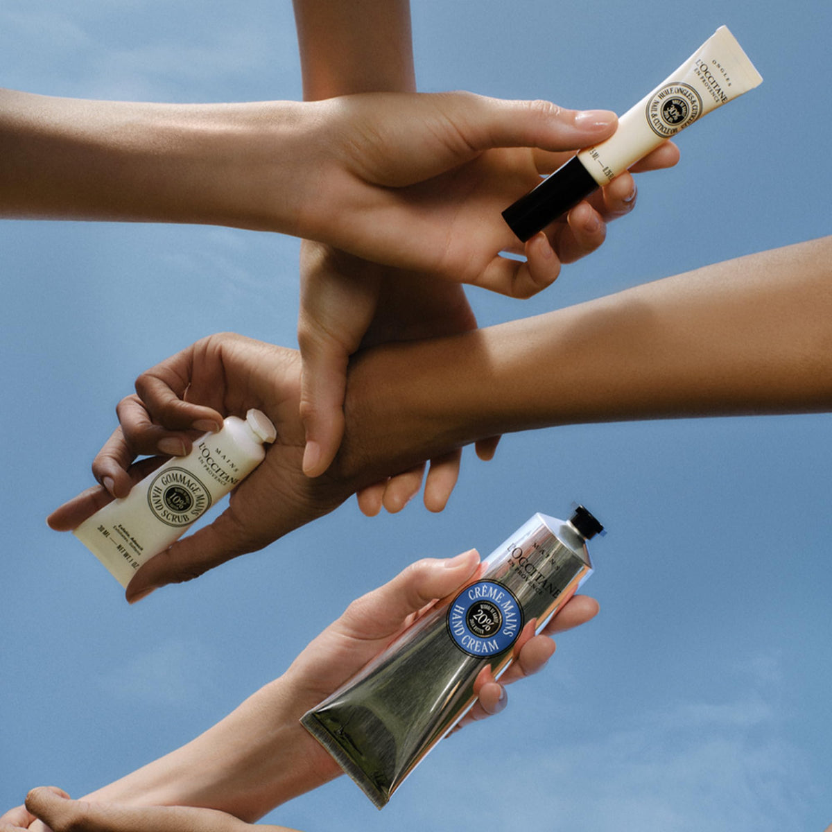 L'Occitane shea scrub label and ingredients view highlighting organic shea butter content