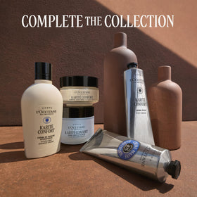 L'OCCITANE in bathroom setting conveying calming daily-routine benefit