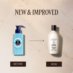 L'OCCITANE cap and label close-up highlighting clean packaging benefits