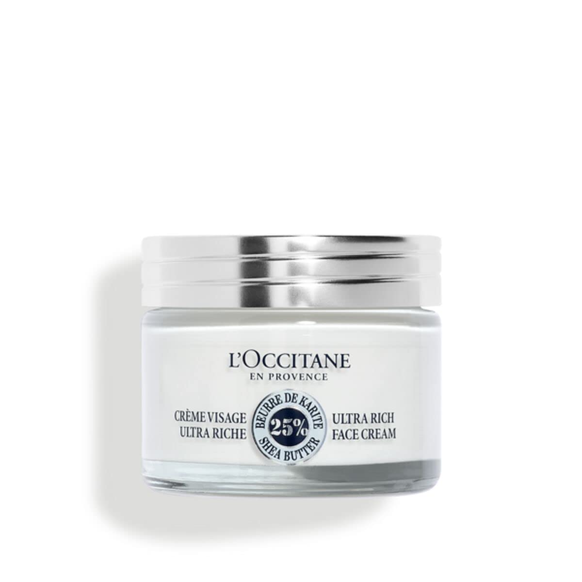 L'OCCITANE front jar shot showing packaging and calming benefit