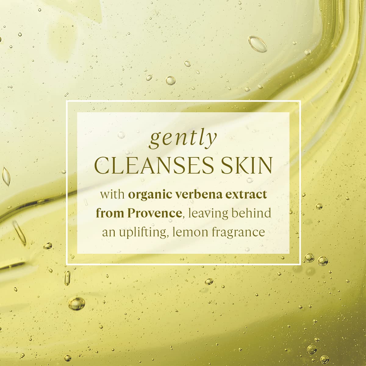 L'Occitane verbena pour into dispenser in use demonstrating easy refill benefit