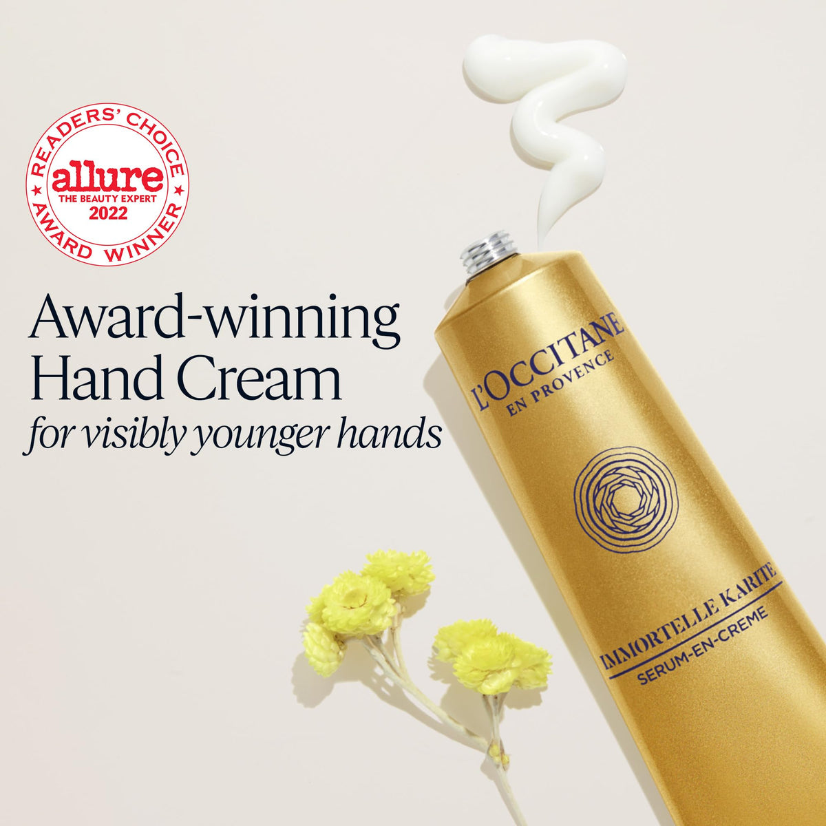L'Occitane tube cap detail highlighting quality finish and ease of use