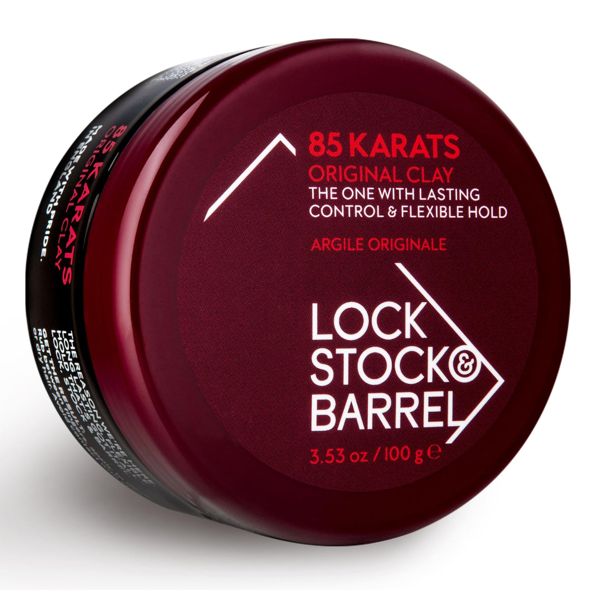 Lock Stock & Barrel front packaging showing jar and branding with clear product view benefit