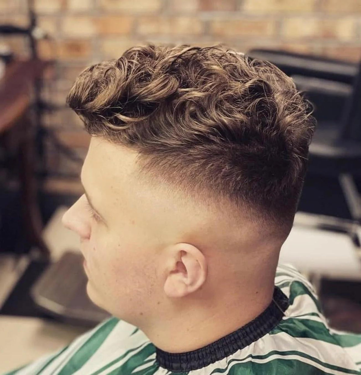 Lockhart's styled model side profile showing matte textured hair finish