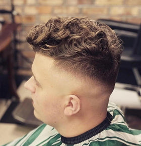 Lockhart's styled model side profile showing matte textured hair finish