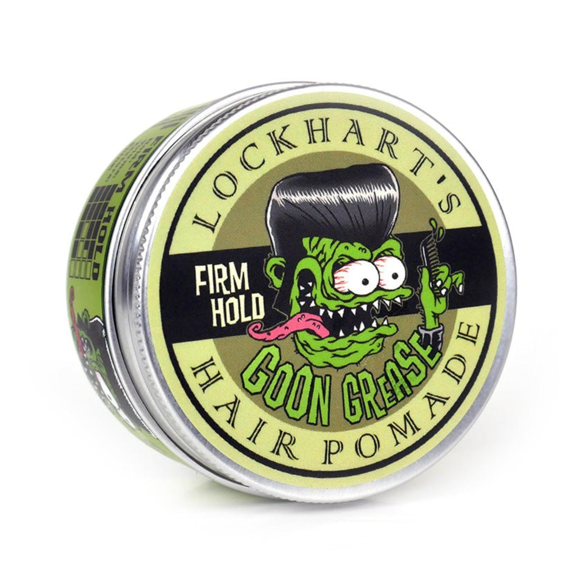 Barbershop scene with stylist using Lockhart's Goon Grease for professional results