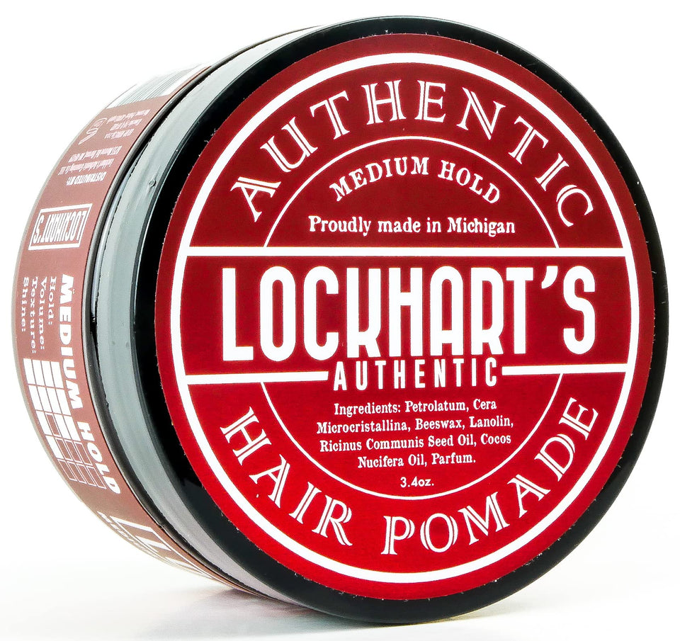 Lockhart's front tin shot showing label and size for clear product identification and appeal