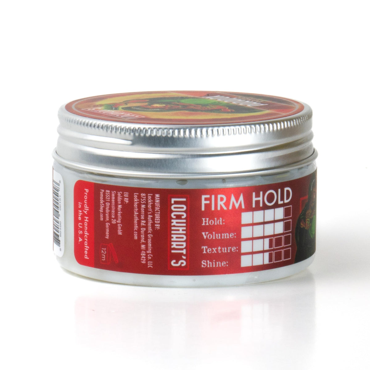 Lockhart's open jar close-up showing creamy texture and easy-to-work benefit