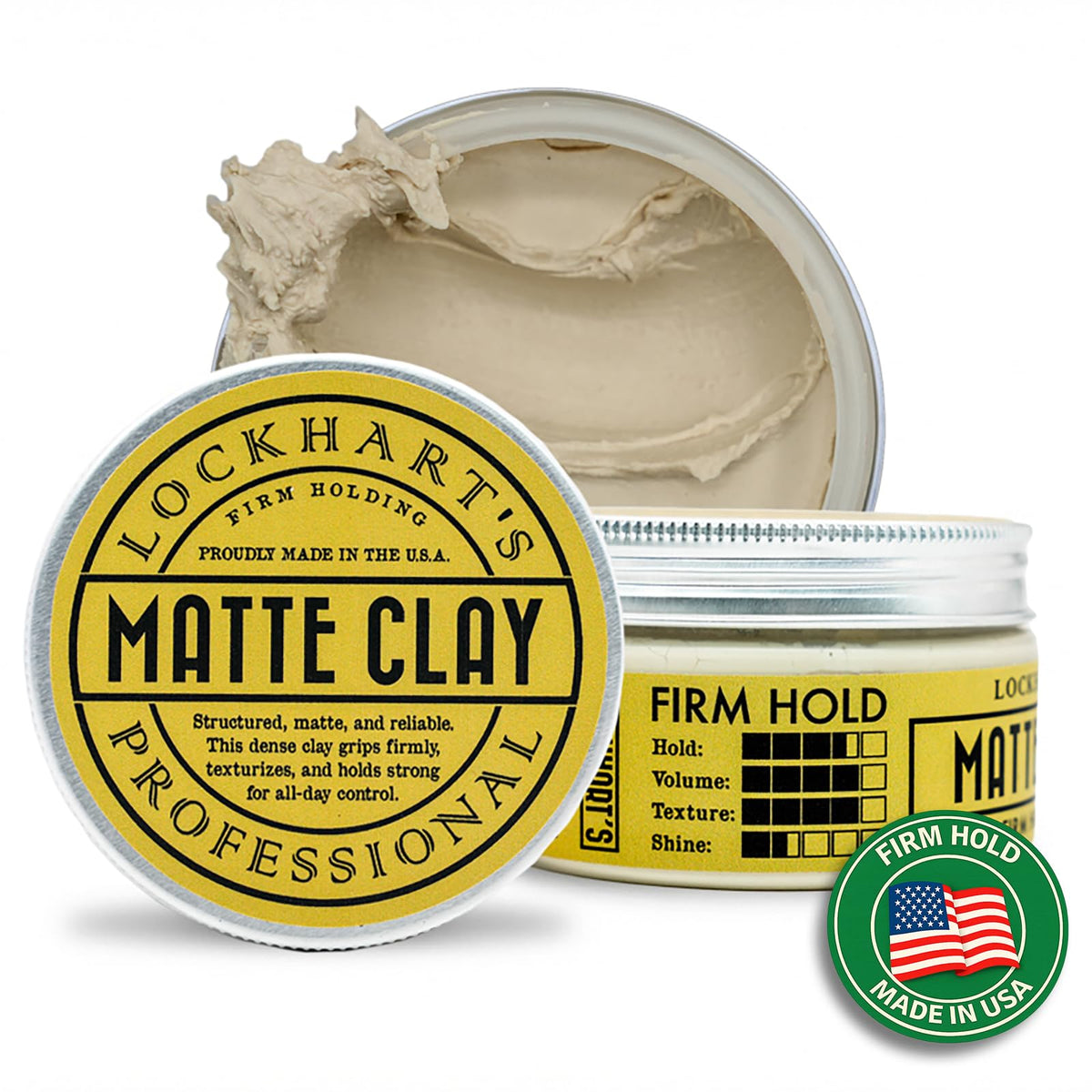 Lockhart's front jar showing label and 3.4oz size for easy identification and shelf appeal