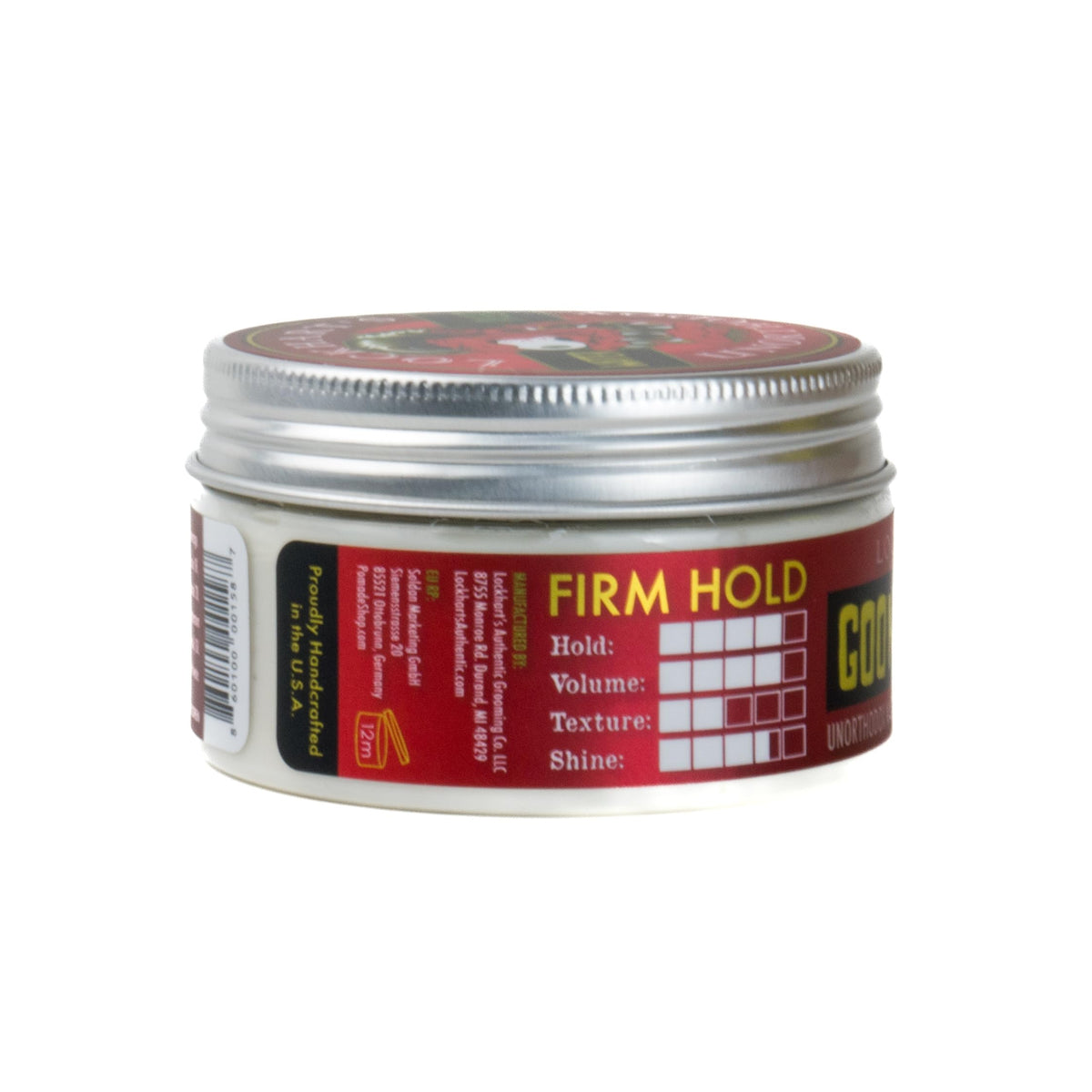 Lockhart's close-up of pomade texture showing smooth glossy finish for high shine